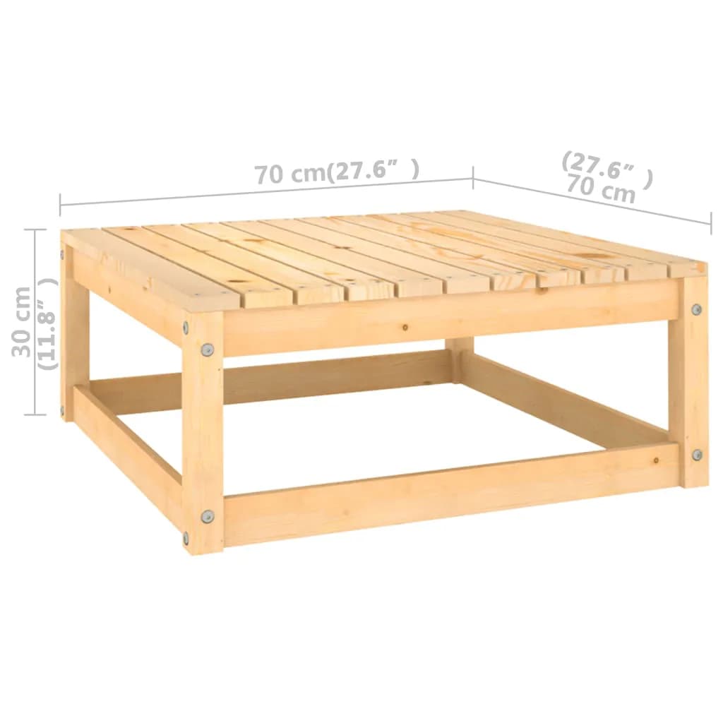 10-tlg. Garten-Lounge-Set mit Kissen Kiefer Massivholz